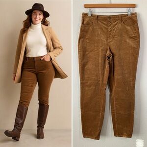 TALBOTS Corduroy Pants Curvy Fit Jegging Preppy Heritage Equestrian Brown 12